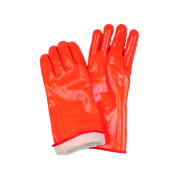 Foam Liner Work Glove with Fluorescent PVC Fully Coated